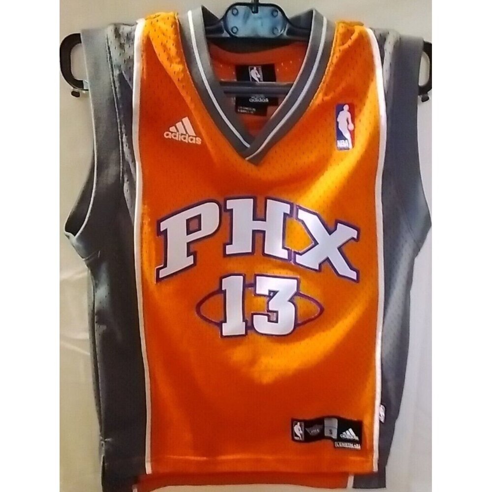 NBA NASH 13 Phoenix Suns Adidas Jersey Kids sz Small 8 +2 Long EUC